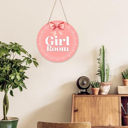 Girl Room Door Sign For Girls Room, Pink Wood Sign Door Hanging Decor, Teen Girl Rooms Wall Art For Little Girls Bedroom -002 - Image 3