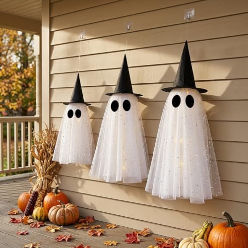Halloween Ghost Decorations Outdoor, Halloween Hanging Ghosts Decorations - Image 6