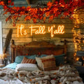 It’s Fall Y’all Neon Sign for Fall Decor, 1Pc Hanging Chain,16x5.9In by HFHungkeong