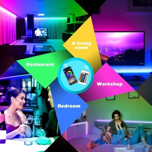 AILBTON 150ft Led Strip Lights(2 Rolls of 75ft led Lights) Ultra Long Led Light Strip with App Voice Control Remote,5050 RGB Music Sync Color Changing Led Lights for Bedroom,Party,Home Decoration - Image 3