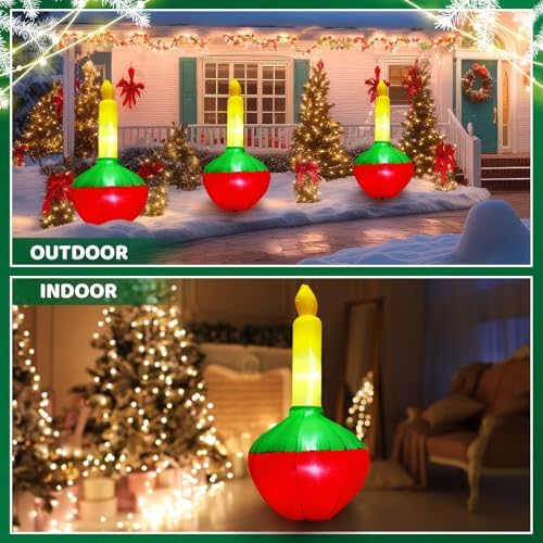 Soulchen 5ft Christmas Inflatable Bubble Light Outdoor Decorations Backyard Inflatables Bubble Light Built-in LED Lighted Christmas Blow up for Yard Garden Lawn Holiday Party Decor - Image 7