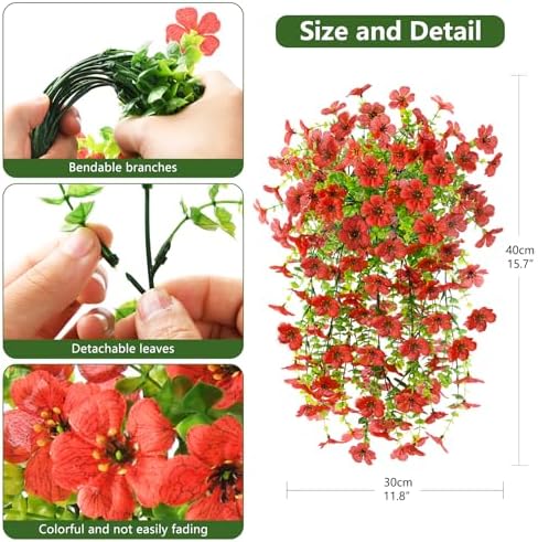Artificial Fake Flowers Plants for Outdoor UV Resistant Summer Decoration - Image 2