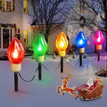 Jumbo C9 Christmas Pathway Lights Outdoor - 8.5 Feet 5 LED C9 Walkway Light by Moonflor