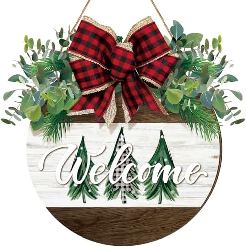 Boao Christmas Door Decorations Wooden Christmas Welcome Sign by Boao