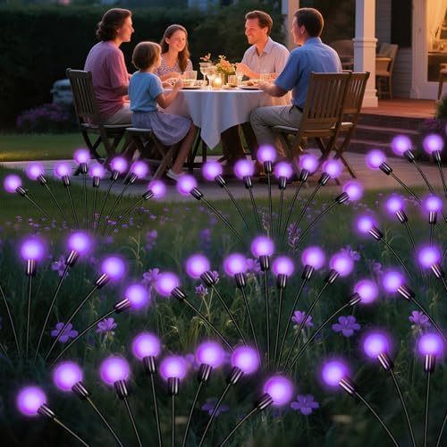 Solar Garden Lights Outdoor Waterproof, Swaying Firefly Light, Garden Decor - Image 2