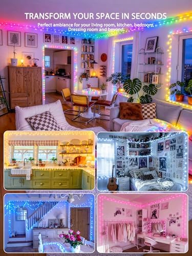 JMEXSUSS 400 LED RGB String Lights Indoor for Bedroom Plug in - Image 2