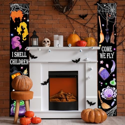 Halloween Banner Decorations Outdoor, Hocus Pocus Decor Halloween Porch Banner Sign Halloween Porch Front Door Decorations, 71 x 12 Inches - Image 4