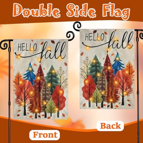 Thanksgiving Garden Flag, Maple Forest, 12x18 In - Image 6