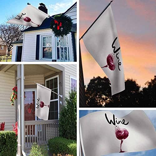 Yekiua Wine Glass Flag 3X5 Ft Watercolor Polka Dot Splash UV Protected Banner Outdoor Indoor Flag With Brass Grommets, Vivid Color Purple - Image 6