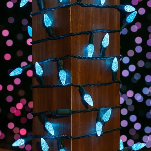 Novelty Lights 24 Feet 70 LED True Twinkle Teal Christmas String Lights - Image 3