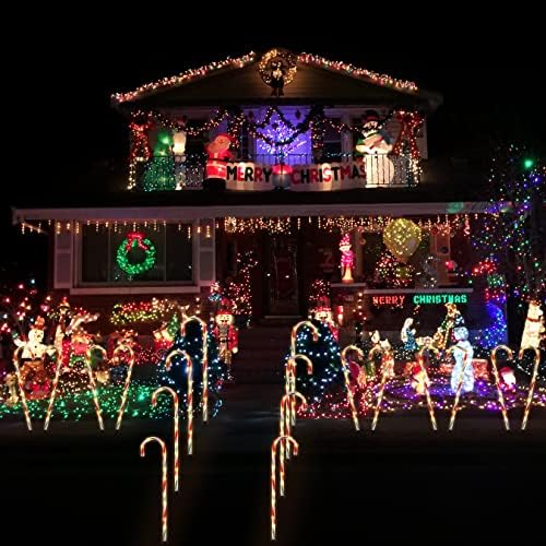 26-Inch Candy Cane Lights - 10 Pack Pathway Markers Christmas Decorations - Image 4