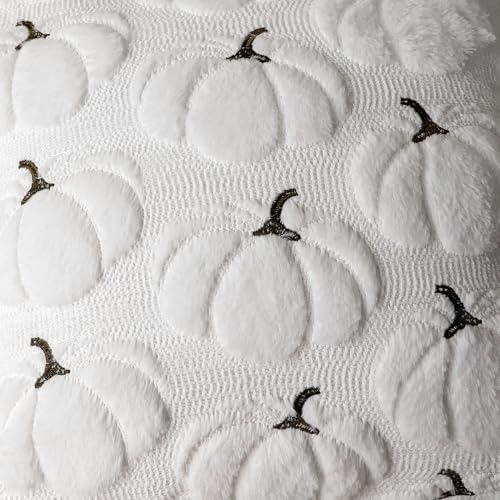 Fall Pillow Covers 20x20 Set of 2 White Pumpkin Decorations for Home - Image 2