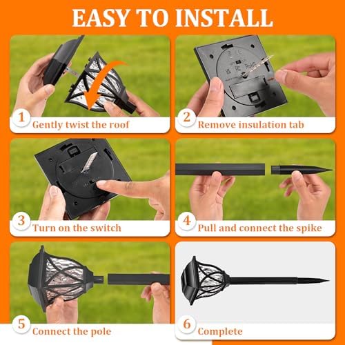 GIGALUMI Solar Lights Outdoor Waterproof, LED Solar Garden Lights - Image 7