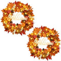 Waipfaru 2 Pack Fall Decor, 22" Fall Wreaths for Front Door, Autumn Wreath by Waipfaru