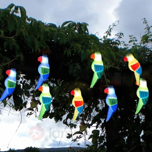 Oviejo Parrot String Lights 8.5Ft Summer Camping String Lights with 10 LED Lights, Tropical Themed Fairy Lights for Luau Party/Beach/Fiesta/Birthday/Tiki Bird Decorations Lights,Green Wire - Image 6