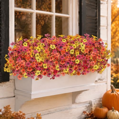 Artificial Fake Mums Fall Flowers for Outdoors Home Autumn Porch Decoration - Image 3