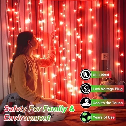 WUXYIYANG 340 LED 90FT Red & Light Green Valentine Lights, 12 Pro Modes - Image 5