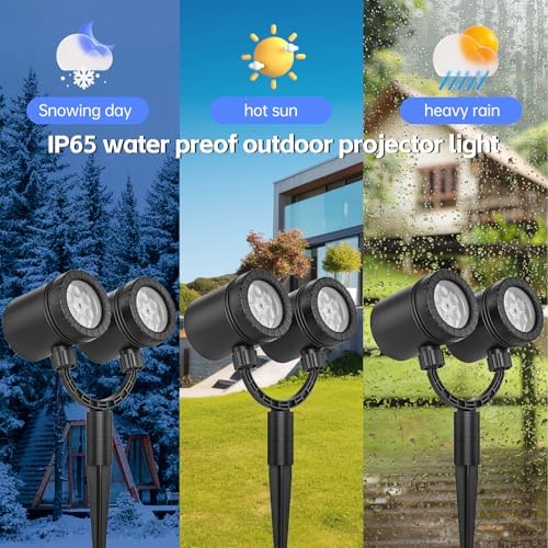 Christmas Snowflake Projector Lights Outdoor, 2024 Upgraded Snowfall Christmas Projector Light - Waterproof Valentine's Day Holiday Gift for Her - Image 3