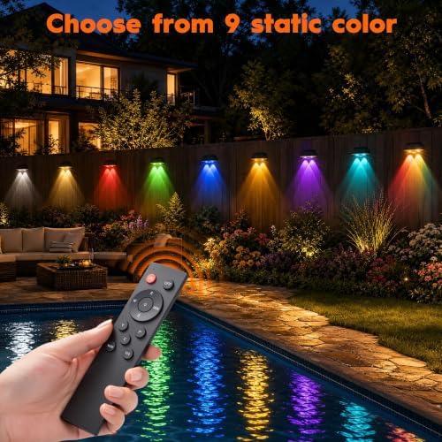6 Pack Solar Lights Outdoor, LED Solar Fence Lights, IP65 Deck Lights - Image 4
