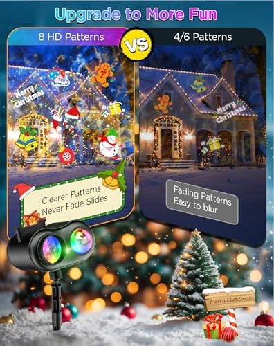 Halloween Projector Outdoor with Firefly & Ocean Wave Lights, 10 Slides - Image 3