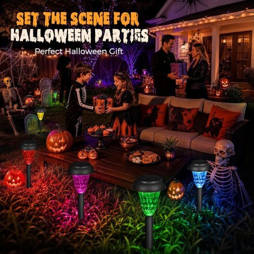 TISEJOY Solar Lights Outdoor Waterproof for Pathway, 16 Pack Color Changing - Image 5