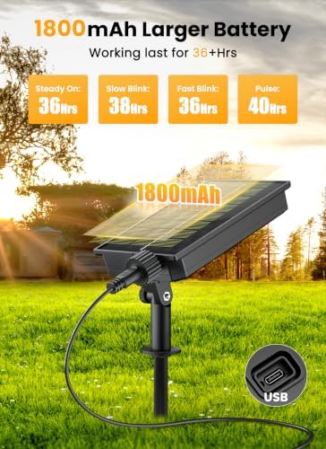 Brightown 38FT 16LED Solar String Lights Outdoor with Remote & USB Port - Image 4