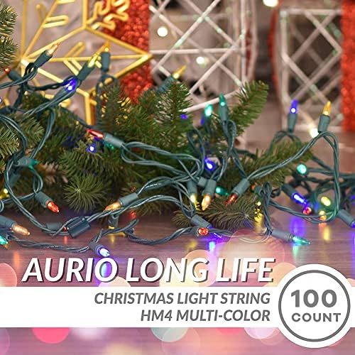 woohaha Christmas Lights Multicolor,2PACK Total 200Count 46FT Green Wire - Image 2