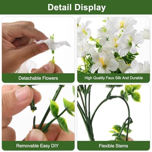 Artificial Fake Petunias Flowers for Outdoors Spring Summer Decoration - Image 3