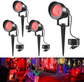 T-SUN Spot Lights Outdoor, Red Landscape Spotlights for Patio Party 4 Pack by T-SUN