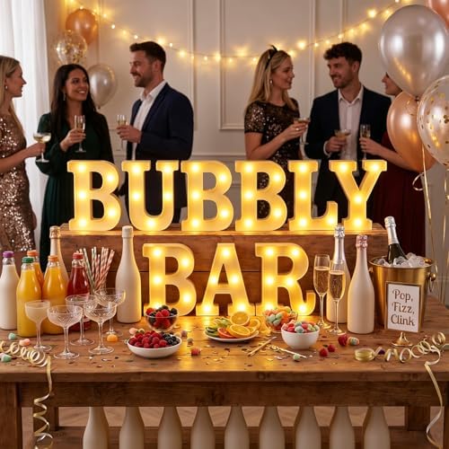 Honoson 9 Pcs Bubbly Bar Lights for Bachelorette Bridal Shower Party - Image 4
