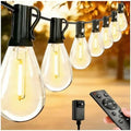 REEMEER 100FT LED Outdoor String Lights with Remote, Dimmable Timing 3 Light Modes Outside Patio Lights for Backyard Porch Deck Garden Balcony Pool Party Hanging Lighting Decor by ReemeerLEDStripLights
