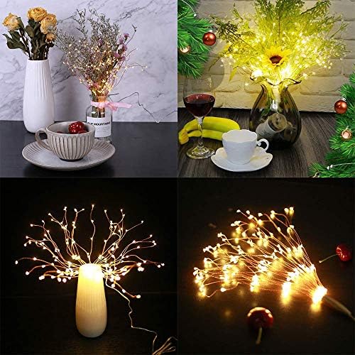 PXBNIUYA 2 Pack Starburst Sphere Lights,200 LLED Firework Lights Timer - Image 5
