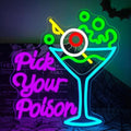 Pick Your Poison Halloween Neon Sign Witch Neon Led Sign for Wall Decor by Geeinar