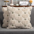 Fall Pumpkin Pillow Covers 16x16 Set of 2 Beige Fall Farmhouse Decor by 4THEmotion