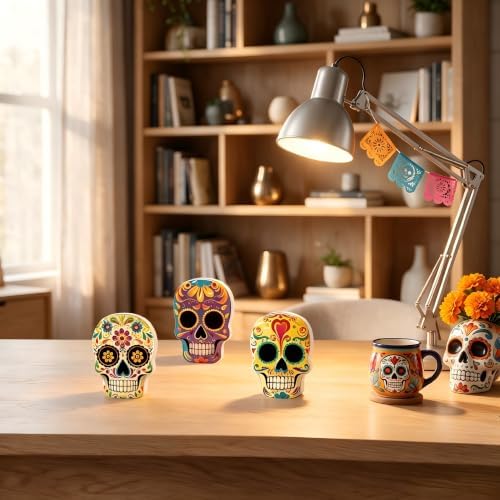 Smile Dia de los Muertos Wooden Block Decor - Image 5
