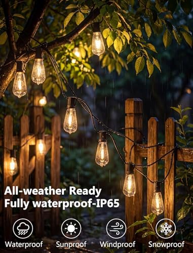 10FT Outdoor String Lights, 10 ST40 Edison LED Patio Lights - Image 5