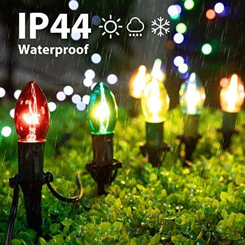 Brightown Christmas Pathway String Lights Outdoor,25.7FT C9 Pathway Light - Image 2