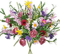 GTIDEA 3 Bundles Artificial Daisies Flowers 19.6in Faux Roses Bouquet by GTIDEA