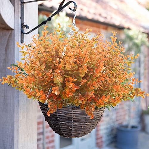 Grunyia 10 Bundle Artificial Fall Boxwood No Fade Faux Autumn Plants - Image 4