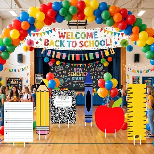Thyle 6 Pcs 31.5'' Large Back to School Yard Signs Giant Cutout Decoration - Image 6