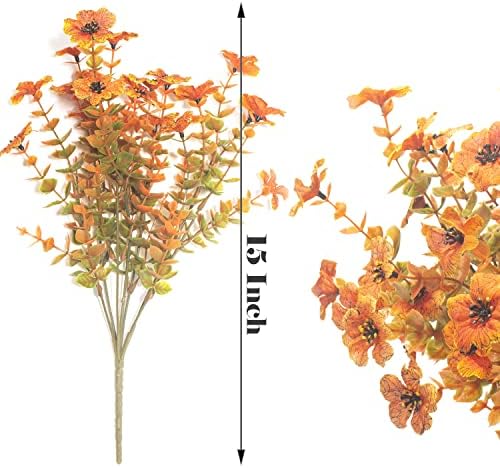 10 Bundles Artificial Fall Flowers Outdoor UV Resistant Fake Flowers - Image 7