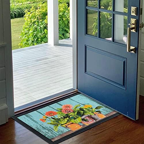 Spring Doormat, 17 x 30 Inch, Non-Slip Washable Outdoor Rug for Indoor Outdoor Home Decorations, Floral Design - Image 5