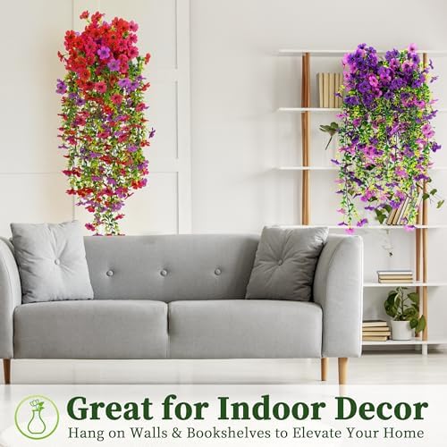 ColoPlay 2PCS Artificial Hanging Flowers for Outdoors Faux Plants - Image 6