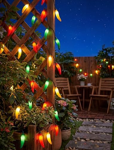 35 LED 13.6Ft Chili Pepper Lights, Christmas Camping String Lights - Image 6