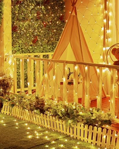 2 Pack 12×5FT 360 LED Christmas Net Lights Outdoor Mesh Lights Waterproof - Image 4