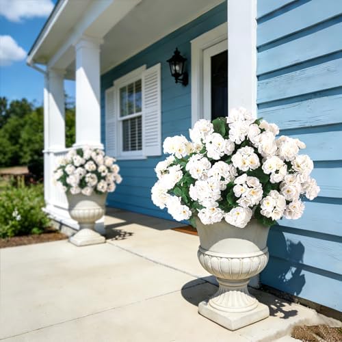 Ammyoo Artificial Geranium Flowers for Outdoors Fall Decoration - Image 2