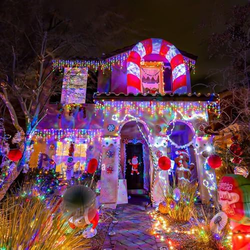 132ft Christmas Lights Outdoor 1280LED Icicle Lights for Outside Multicolor - Image 5