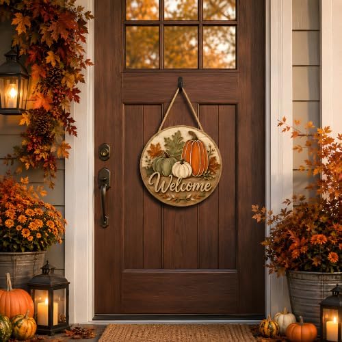 Fall Decor - Fall Welcome Sign for Front Door | Thanksgiving Decorations - Image 7