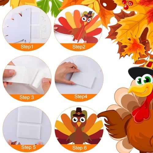 Gerrii 6 Pcs Thanksgiving Fall Yard Sign Gobble Outdoor Decorations 11.8'' - Image 4