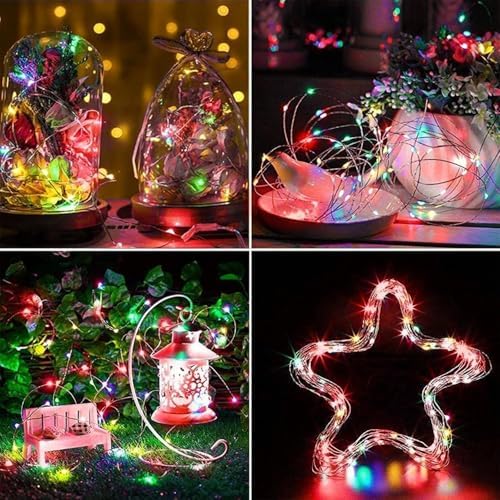 4 Pack Fairy Lights Battery Operated with Timer Christmas Lights Multicolor - Image 3
